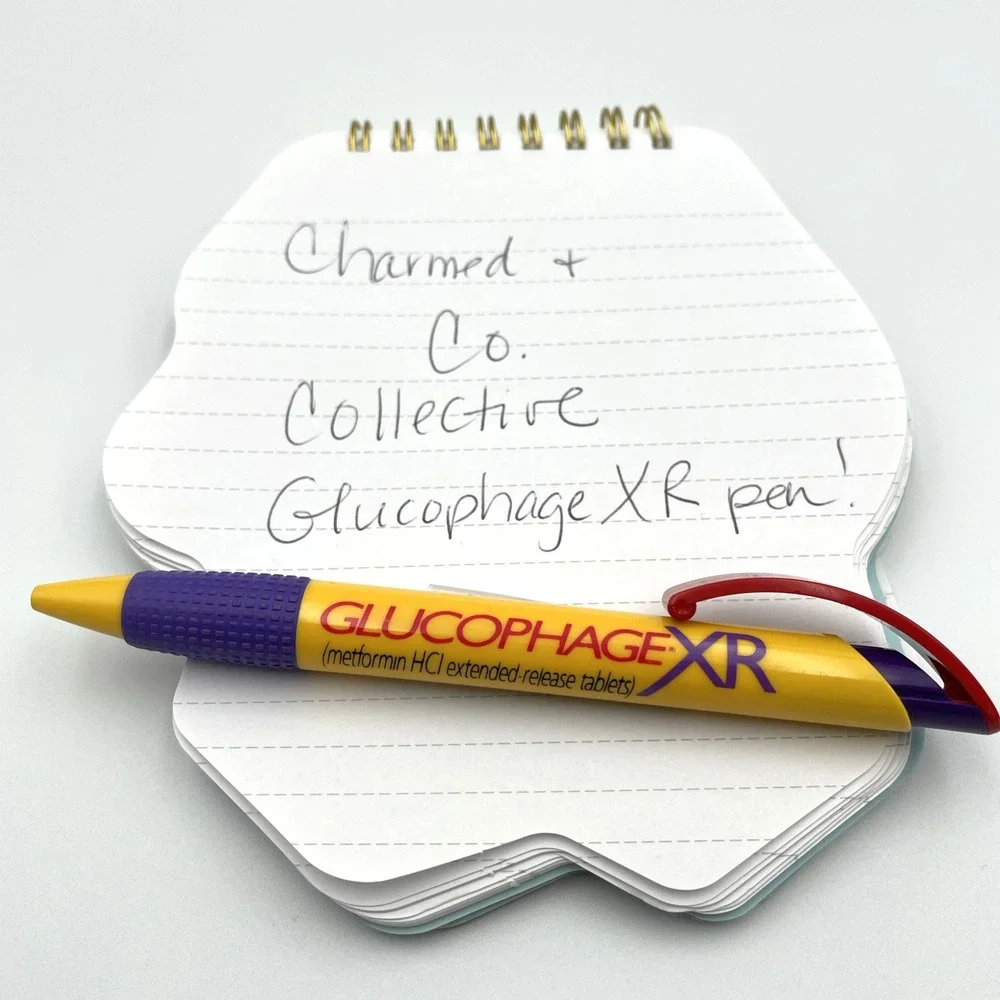 Glucophage XR Drug Rep Advertising Pen Pharma Promo Yellow Purple Collectible